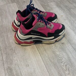 Balenciaga Pink and Black Sneakers